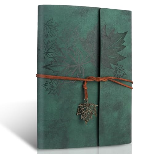 Joy & Inspiration Carnet de Notes Cuir A5, Vintage Carnet de Voyage à Remplir Croquis Agenda Cuir Rechargeable Livre Vierge, Journal Intime Classeur a5 Cadeau...