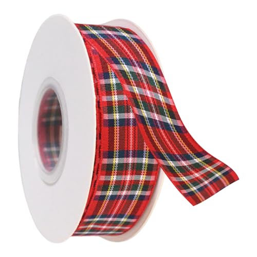 PLLDVEFD Size 20 Plaid Ribbon Vintage Ribbon Decorative Ribbon Suitable For Gift Packaging Bouquets Clothes.