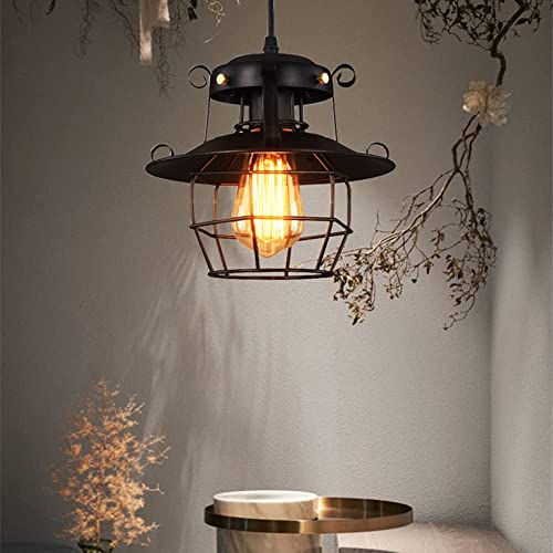 Lampe suspendue loft industriel plafonnier rétro E27 cuisine