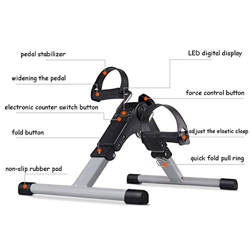 Image of Pedal Exercisers Portable Folding Mini Treadmill for Home Exercise Bike Digital LCD Display Fitness Leg Trainer Pedal Machine,