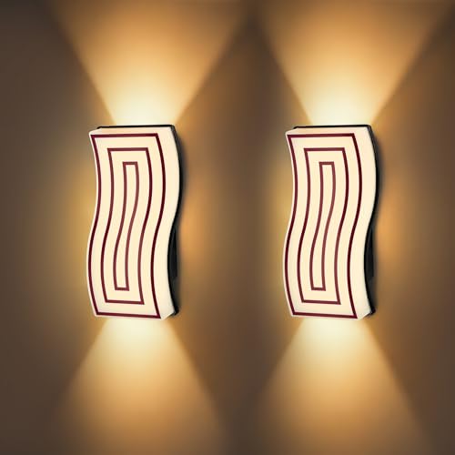 Image of Gesto 7W Waterproof Led Wall Light for Home Decoration - Up Down 2-Way LED Wall Lamp | IP65 Outdoor Fancy Wall Lights for Balcony,Gate,Elevation,Garden,Patio | Decorative Wall Mount Light -Pack of 2