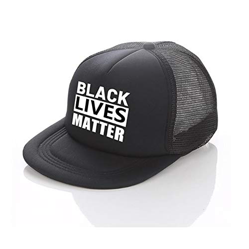 Sixone BLM Black Lives Matter Snapback Trucker Hat - Adjustable BLM Flat Brim Bill Mesh Baseball Cap for Men and Women
