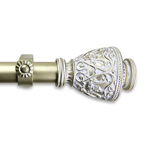 A&F Rod Décor - Cambria Curtain Rod 1 inch diameter, 66-120 inch - Gold