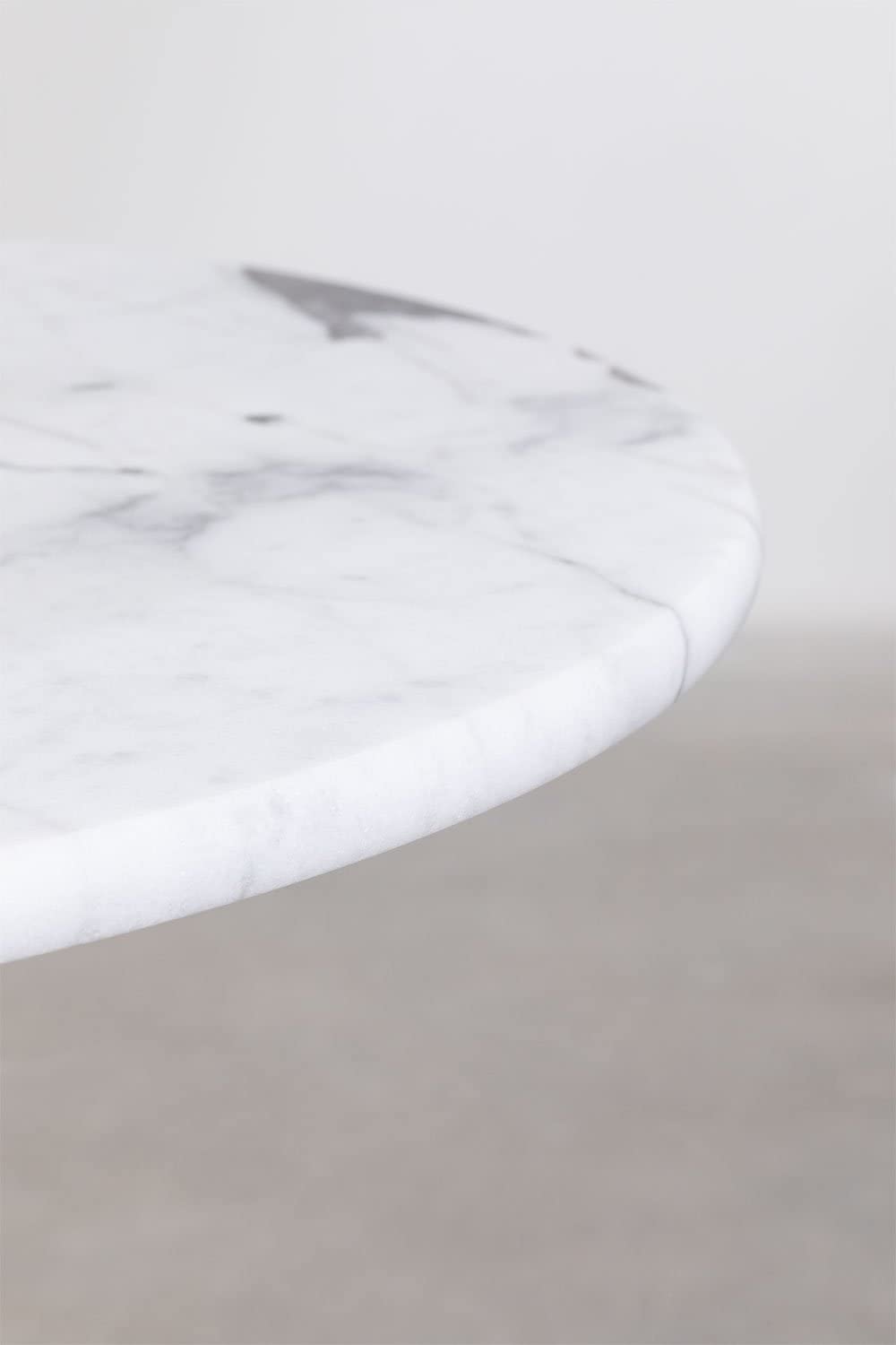 SKLUM Table de Bar Ronde en Marbre Chack Métallisé Or Rose Ø70 cm