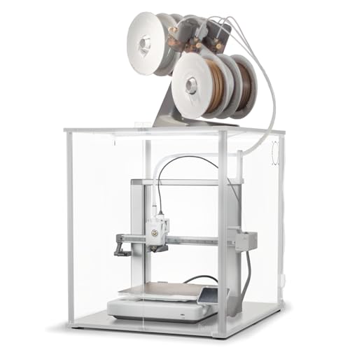 FNATR 3D Printer Enclosure for Bambu Lab A1 with AMS Lite, Cutout for Ventilation, Internal Dimensions 497 x 611 x 536 mm (XYZ), White