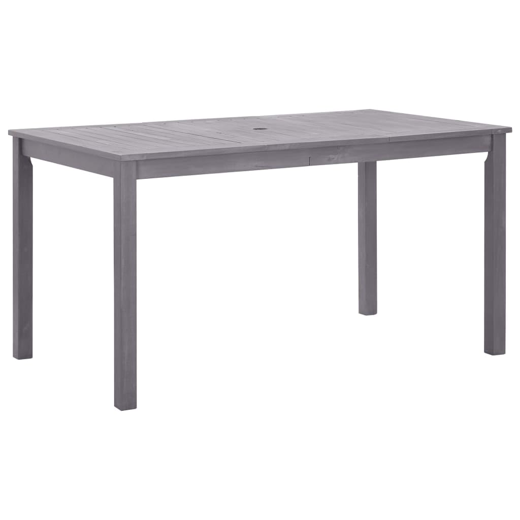 vidaXL Solid Acacia Wood Garden Table Patio Furniture Wooden Outdoor Table Desk Kitchen Dining Room Dinner Coffee Tea Table Grey Wash