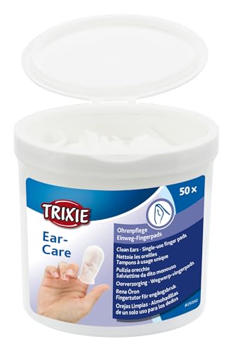 TRIXIE 29392 Ear Care Ohrenpflege, Fingerpads, 50 Stück (1er Pack)