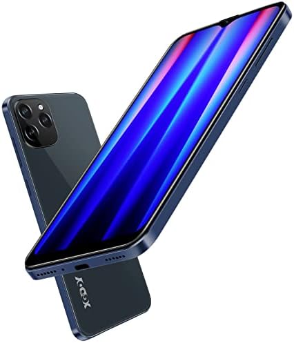 Xgody Y14, Quad Core, 4G LTE Dual SIM Unlocked Smartphone, 6.6 HD Waterdrop Display, 3000mAh Battery Android 9.0 Mobile phone, 1GB + 8GB, 256GB Extension, 5MP Camera, Face ID, UK Version (Blue)