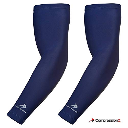 CompressionZ Youth Arm Sleeve (Pair) - Compression Elbow Brace Support for Girls/Boys/Kids