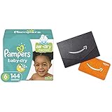 Diapers Size 6, 144 Count - Pampers Baby Dry Disposable Baby Diapers, ONE Month Supply x2 and...