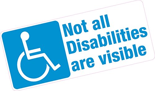 Pas toutes les handicaps sont visibles handicapés Badge bleu vinyle autocollant de voiture