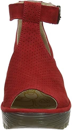 Fly London Women's T-Bar Sandals, Lipstick Red, 39 | Image 1