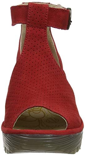 Fly London Women's T-Bar Sandals, Lipstick Red, 39 #TOP1