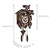 Kintrot Cuckoo Clock, Traditional Black Forest Handcrafted Wooden Quartz Clock for Wall Antique Decroration with Maple Leaf Pendulum, 12 Melodies, Night Sensor and Singing Bird