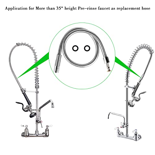 TBER Commercial PreRinse Sprayer Hose Replacement Kit for Pre Rinse