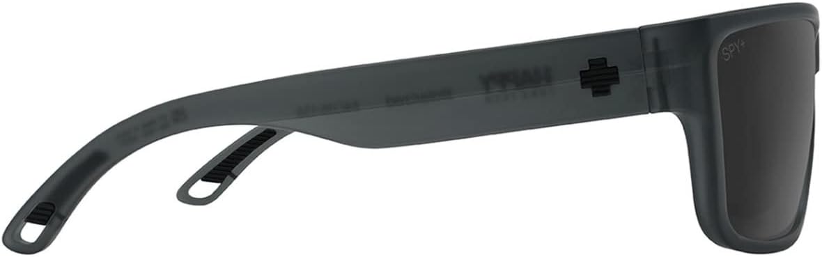 Spy Rocky Sunglasses Matte Translucent Gunmetal with Happy Gray Polarized Lens 64mm + Hard Case