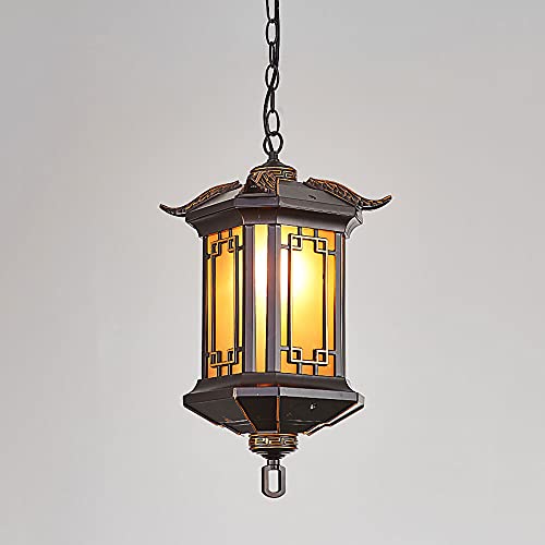 Lanterne étanche classique E27 suspension extérieure antirouille luminaire balcon