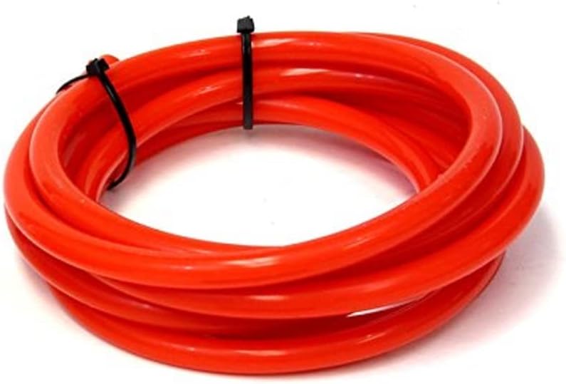 HPS HTSVH127-REDx5 Red 5' Length High Temperature Silicone Vacuum Tubing Hose (25 psi Maxium Pressure, 1/2" ID)