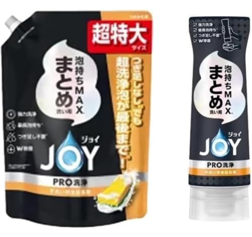 ジョイ PRO洗浄 食器用洗剤 まとめ洗い用 逆さボトル 290ml + 詰め替え 超特大 920ml 各種1個セット