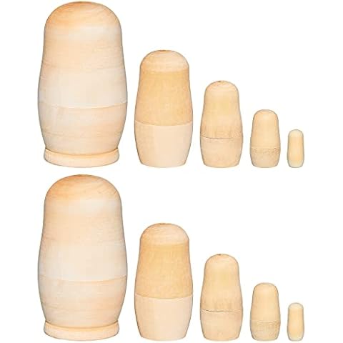 Unpainted Nesting Dolls DIY Kit for Kids Cover