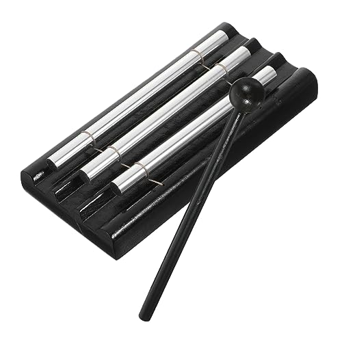 BESPORTBLE Wooden Musical Percussion Chime with Metal Tubes and Mallet Portable Wind Chime for Music Classroom Supplies Yoga and Meditation Unique Present for Music Lovers