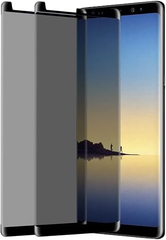 2 Pack Privacy Screen Protector Full Coverage Scratch Resistant Shatter Proof Tempered Glass Silk Print Black Protective Film Compatible With Galaxy Note8 N950.