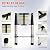 Grefinity 10.5 FT Aluminum Telescoping Ladder, One Button Retraction Extension Ladder, 375 lbs Load Capacity with Non-Slip Wide Feet, Compact Portable for Indoor Outdoor Use, RV, Attic and Roof Use