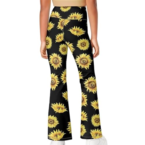 Girl's Flare Leggings High Waisted Bootcut Yoga Pants Kids Classic Stretch Pants Fashion Soft Bell Bottoms2