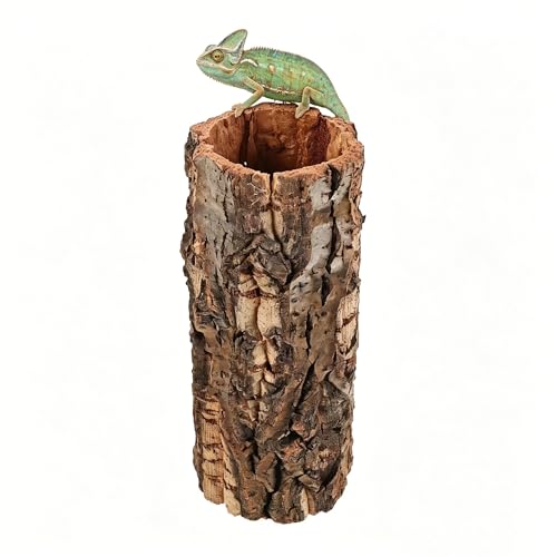 Natural Cork Bark for Reptile Hideout: Round Cork Bark Tube Terrarium Log Cave Wood Climbing Hide for Gecko Lizard Snakes Hermit Crabs Frog 3. 147. 8