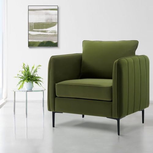 Sillón moderno plegable terciopelo verde miniatura 3