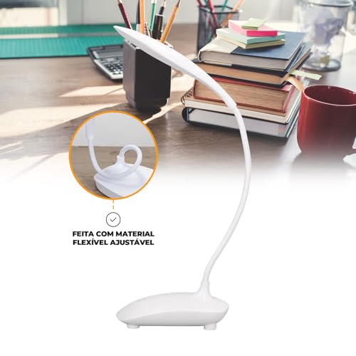 VERDE Luminária de Mesa Flexível Touch Portátil de LED com Temperatura de Cor Ajustáveis 3 Níveis de