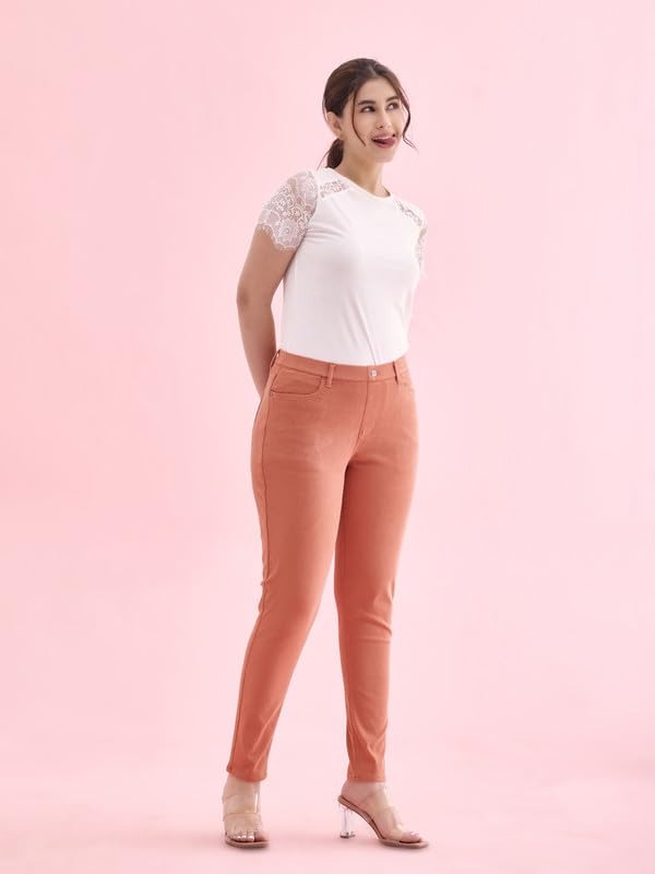 Image of GO COLORS Women Mid Rise Premium Straight Jeans