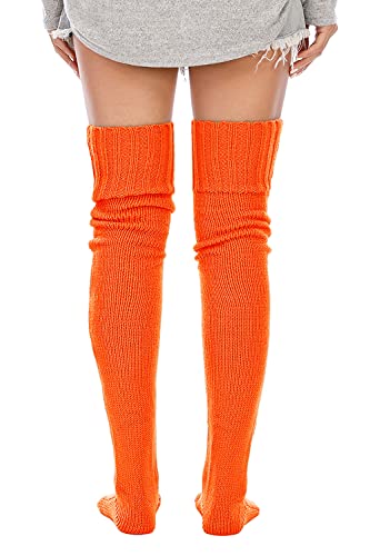 Image of Leoparts Women's Cable Knitted Thigh High Boot Socks Extra Long Winter Stockings Over Knee Leg Warmers