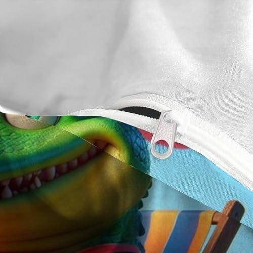 Housse de couette animaux 3D fermeture éclair pour un lit double enfant net