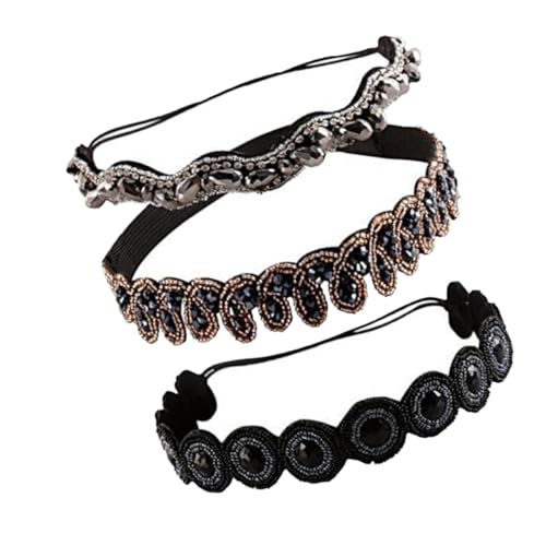 Bandeaux pour cheveux élastiques et confortables lot de 3 accessoires strass LIFKOME