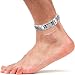 Elegant Titanium Magnetic Therapy Anklet for Men and Women Arthritis Pain Relief & Inflammation Reduction for Feet and Ankles (Silver)
