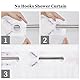 Ttincceer Duschvorhang ohne Haken Lila Marmor Hakenlos Duschvorhang mit Snap in Liner Set Wasserbeständig Doppelte Schicht Durchsichtiges oberes Fenster Badezimmer Badewanne Dekoration 180x188cm