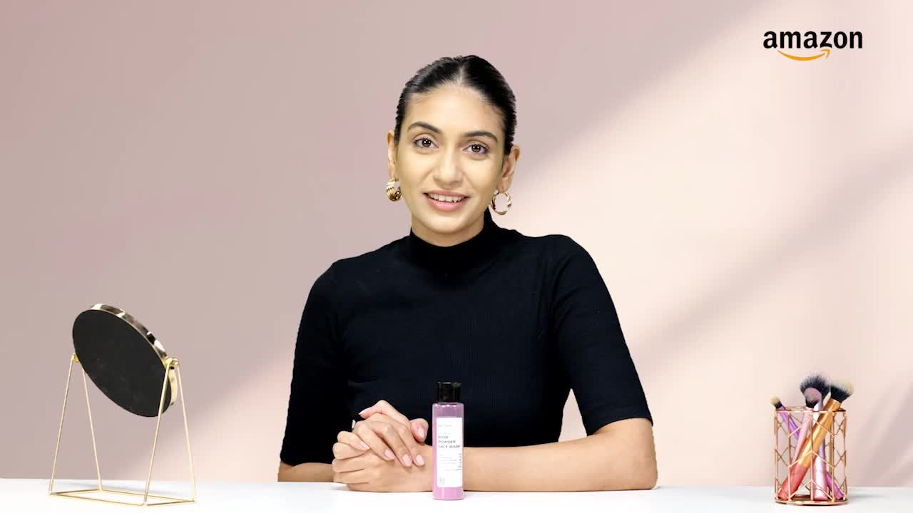 Image of Brillare Rose Powder Face Wash for Younger Looking Skin With Sandalwood & Coconut, Anti-Ageing Face Wash Reduces Wrinkles & Fine Lines | Face Wash for Women & Men