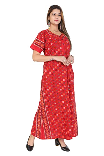 Image of Women's Cotton Solid Maxi Nighty