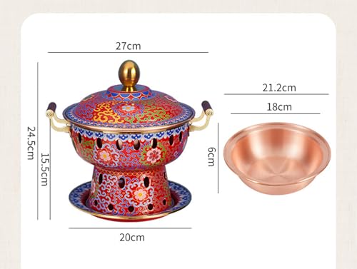 Olla pequeña para una persona de cobre esmaltado cloisonné miniatura 2