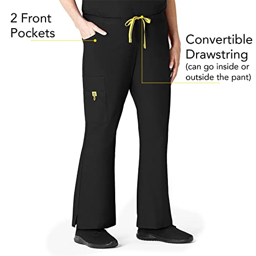 Wonderwink Origins Women’s Romeo Flare Leg Cargo Pant - Black, 2X #TOP2