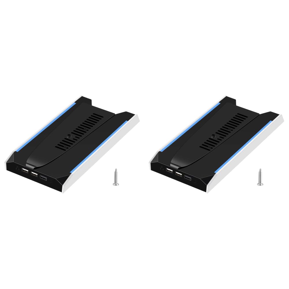 Base console di gioco RGB per PS5 Slim/Pro con ventola di raffreddamento e connettività USB Ventola di raffreddamento universale