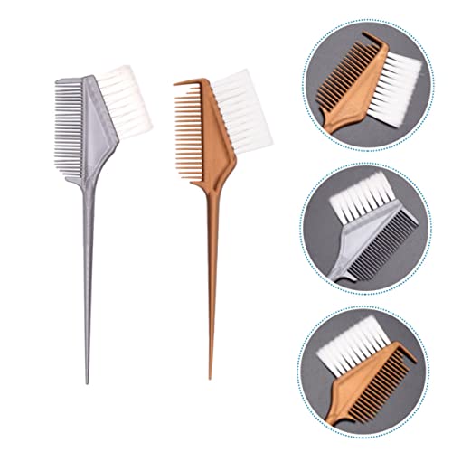 FRCOLOR 4 Pcs Pente Cabelo Tingido Tiara Com Orelhas Raposa Lado Escova Aplicadora Tintura Cabelo Ki