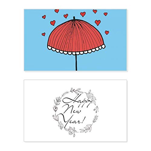 Tarjeta conmemorativa de Año Nuevo con encaje rojo para felicitar con elegancia