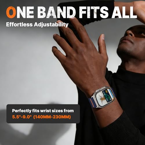 Image of Fullmosa 2-Pack Sport Nylon Strap for Apple Watch 42(S11 /10) 41 40 38mm | Adjustable Breathable Stretch Bands for iWatch SE3 /2 /1 Series 9 /8 /7 /6 /5 /4 /3 /2 /1, Suitable for Men Women