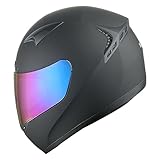 1STORM Motorcycle Bike Full FACE Helmet Booster MATT Black;...