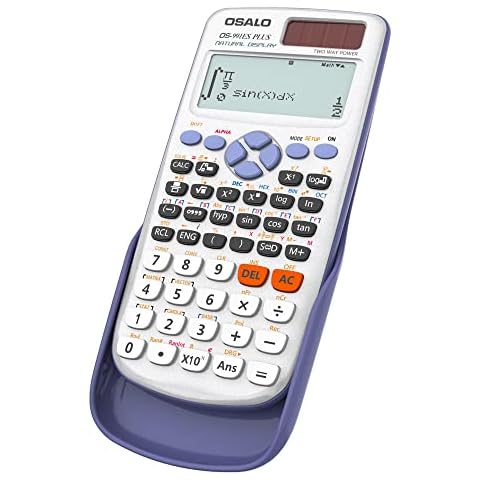 OSALO Scientific Calculator 417 Function 2 Line 10+2 Digits Written Display Solar Scientific Calculator (OS 991ES Plus) Cover