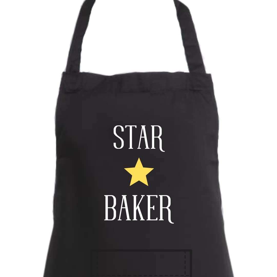 Second Ave Star Baker Unisex Black Apron Bake Off Baking Cooking Kitchen Apron - Image 2
