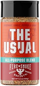 Fire & Smoke Society The Usual All Purpose BBQ Seasoning | BBQ Rubs for Smoking and Grilling | Chicken, Pork, Burgers | M 5.6 oz