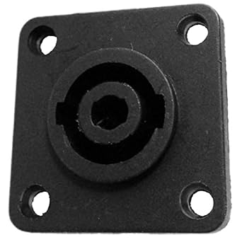 CESS Speaker Jack Twist Lock 4 Pole Square (Rectangle) - Speakon Female Socket Panel/Chassis Mount - Compatible with Neutrik Speakon NL4MP, NL4MPR, NL4FC, NL4FX, NLT4X, NL4 Serie (10 Pack)